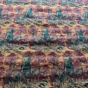 Vintage Maxine Thomas Horse Rider Equestrian Tapestry – 54.5x84 Fabric Large